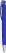 UMA TRINITY gerecyclede balpen met transparante clip en metalen punt - Dark blue