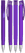 UMA TRINITY gerecyclede balpen met transparante clip en metalen punt - Purple