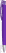 UMA TRINITY gerecyclede balpen met transparante clip en metalen punt - Purple