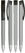 UMA TRINITY gerecyclede balpen met transparante clip en metalen punt - Grey