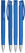 UMA TRINITY gerecyclede balpen met transparante clip en metalen punt - Middle blue
