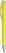 UMA TRINITY gerecyclede balpen met transparante clip en metalen punt - Yellow