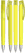 UMA TRINITY gerecyclede balpen met transparante clip en metalen punt - Yellow