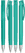 UMA TRINITY gerecyclede balpen met transparante clip en metalen punt - Turquoise