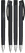 UMA TRINITY soft touch ballpoint pen with opaque clip and metal tip - Black