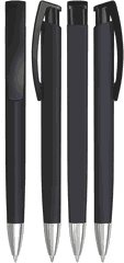 UMA TRINITY soft touch balpen met ondoorzichtige clip en metalen punt