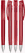 UMA TRINITY transparante balpen met metalen punt - Red