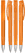 UMA TRINITY transparante balpen met metalen punt - Orange