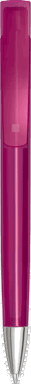 UMA TRINITY transparente Kugelschreiber mit Metallspitze - Magenta