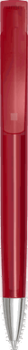 UMA TRINITY transparente Kugelschreiber mit Metallspitze - Rot