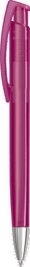 UMA TRINITY transparente Kugelschreiber mit Metallspitze - Magenta