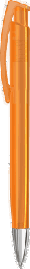 UMA TRINITY transparente Kugelschreiber mit Metallspitze - Orange