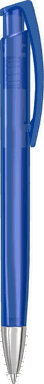 UMA TRINITY transparente Kugelschreiber mit Metallspitze - Dunkelblau