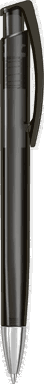 UMA TRINITY transparente Kugelschreiber mit Metallspitze - Anthrazit