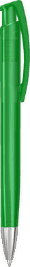UMA TRINITY transparente Kugelschreiber mit Metallspitze - Dunkelgrün