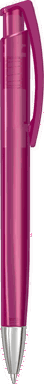 UMA TRINITY transparente Kugelschreiber mit Metallspitze - Magenta