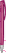 UMA TRINITY transparante balpen met metalen punt - Magenta