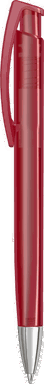 UMA TRINITY transparente Kugelschreiber mit Metallspitze - Rot
