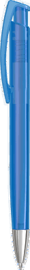 UMA TRINITY transparente Kugelschreiber mit Metallspitze - Hellblau
