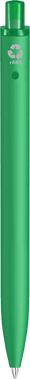 UMA Align gerecycelde soft touch balpen met transparante clip - Dark green