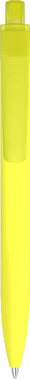 UMA Align gerecycelde soft touch balpen met transparante clip - Yellow