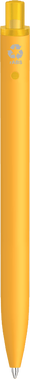 UMA Align gerecycelde soft touch balpen met transparante clip - Ocher