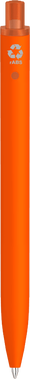 UMA Align gerecycelde soft touch balpen met transparante clip - Orange