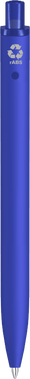 UMA Align gerecycelde soft touch balpen met transparante clip - Dark blue