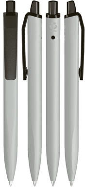UMA Align gerecycelde soft touch balpen met transparante clip - Grey