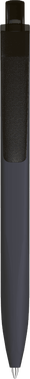 UMA Align gerecycelde soft touch balpen met transparante clip - Black