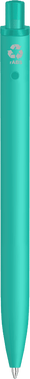 UMA Align gerecycelde soft touch balpen met transparante clip - Turquoise