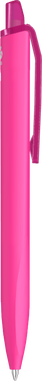 UMA Align gerecycelde soft touch balpen met transparante clip - Magenta