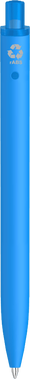 UMA Align gerecycelde soft touch balpen met transparante clip - Light blue
