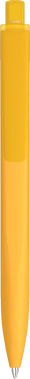 UMA Align gerecycelde soft touch balpen met transparante clip - Ocher