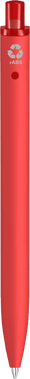 UMA Align gerecycelde soft touch balpen met transparante clip - Red