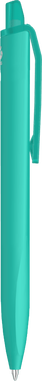 UMA Align gerecycelde soft touch balpen met transparante clip - Turquoise