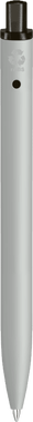 UMA Align gerecycelde soft touch balpen met transparante clip - Grey