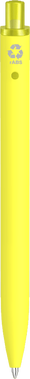 UMA Align gerecycelde soft touch balpen met transparante clip - Yellow
