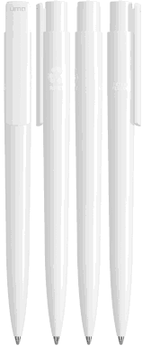 UMA PET PEN PRO recycelter polierter Kugelschreiber - Weiß