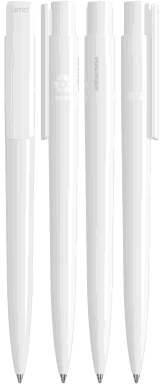UMA PET PEN PRO recycelter polierter antibakterieller Kugelschreiber - Weiß