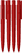 UMA PET PEN PRO gerecyclede soft touch balpen met transparante clip - Red