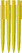 UMA PET PEN PRO gerecyclede soft touch balpen met transparante clip - Yellow