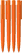 UMA PET PEN PRO gerecyclede soft touch balpen met transparante clip - Orange