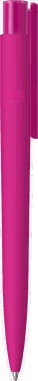 UMA PET PEN PRO recycelter Soft-Touch-Kugelschreiber mit transparentem Clip - Magenta