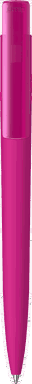 UMA PET PEN PRO recycelter Soft-Touch-Kugelschreiber mit transparentem Clip - Magenta