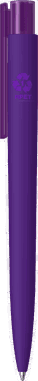 UMA PET PEN PRO recycelter Soft-Touch-Kugelschreiber mit transparentem Clip - Dunkelviolett