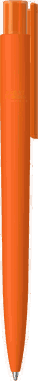 UMA PET PEN PRO recycelter Soft-Touch-Kugelschreiber mit transparentem Clip - Orange