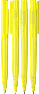 UMA PET PEN PRO recycelter transparenter Kugelschreiber - Gelb