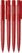UMA PET PEN PRO gerecyclede transparante balpen - Red