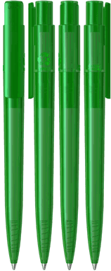 UMA PET PEN PRO recycelter transparenter Kugelschreiber - Grün